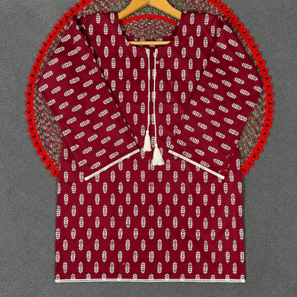 ওয়ান পিস কুর্তি তেঁতুল ফাতা প্রিন্ট