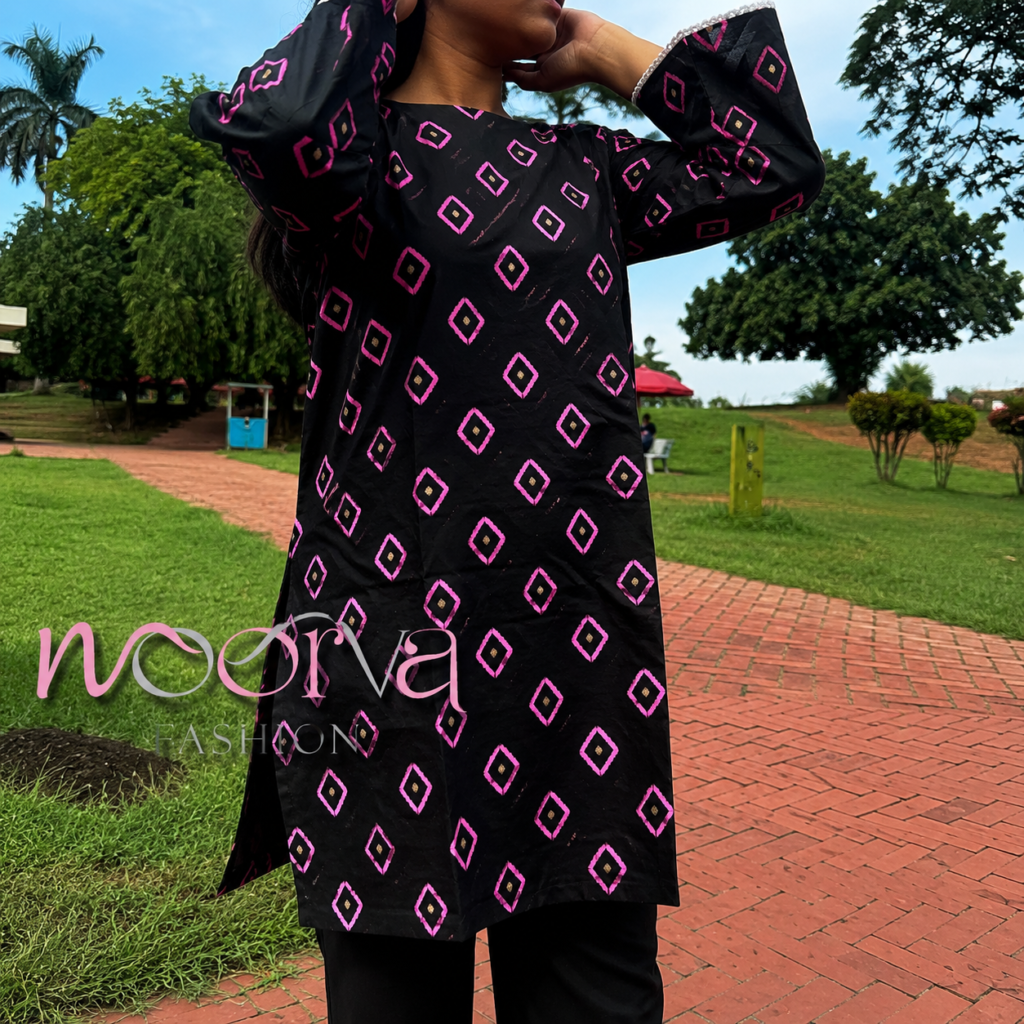 Diamond Print Fita Kurti